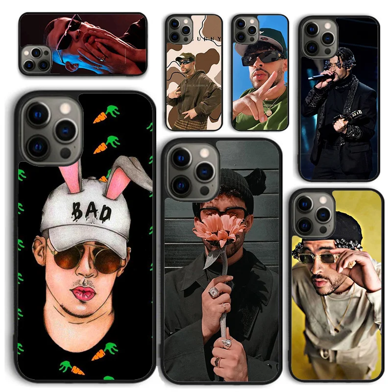 

Bad Bunny Phone Case for iPhone 16 15 14 12 13 mini PLUS X XS XR 11 PRO MAX Back Cover Fundas Shell