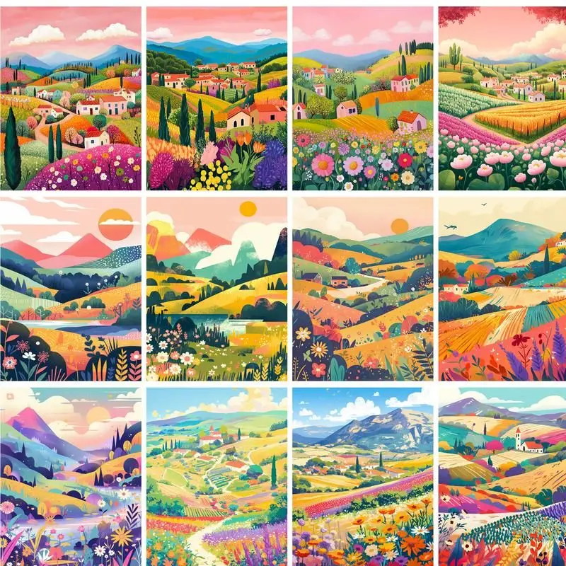 

GATYZTORY Picture By Numbers On Canvas Acrylic Paint By Number Scenery Diy Painting By Numbers Kit Coloring By Numbers Decoratio