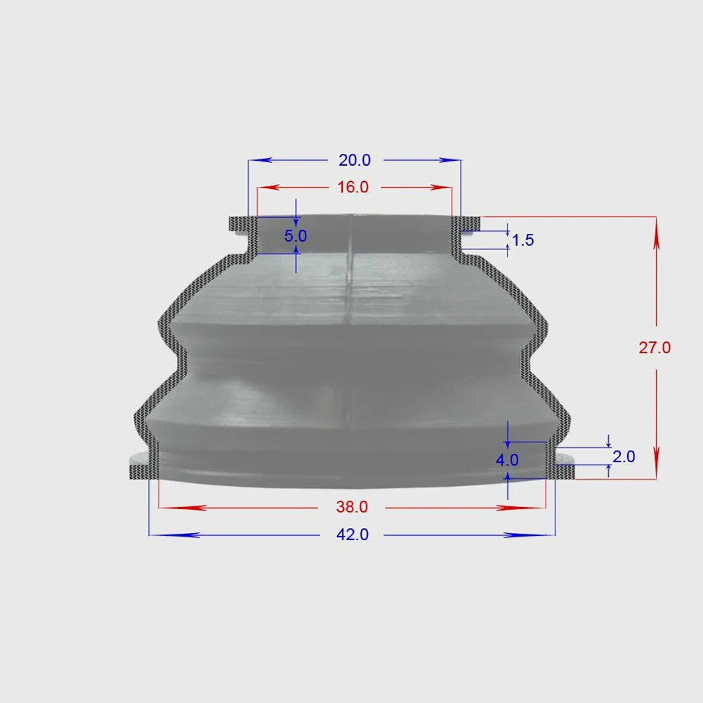 2XBall Joint Boot Car Suspension Steering Ball Joint Rubber Dust Boot Cover Track Tie Turn Rods Ends Set Parts Dust Boot Cover