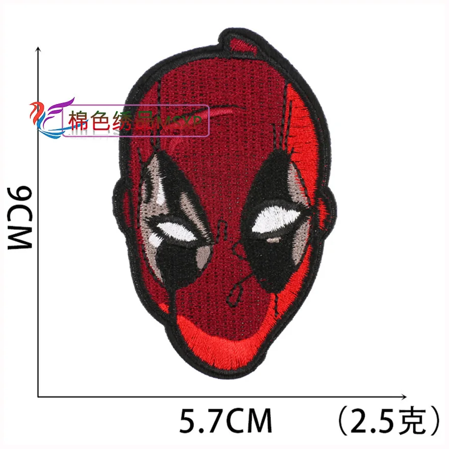 Cotton Marvel Superhero Cartoon Embroidery Cloth Stickers Anime Character Embroidery Label Clothing Patch Backpack Accessories