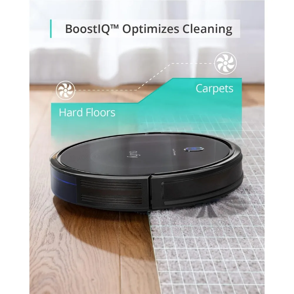 Пылесос eufy BoostIQ RoboVac 11S MAX, Мощное всасывание, самозаряжающийся Роботизированный пылесос, очищает твердые полы до ковров среднего размера