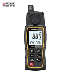 SNDWAY Digital CO2 METER SW-723 Carbon Dioxide Gas Detector Handheld 0-9999PPM Industrial/Household 3In1 Tester Thermohygrometer