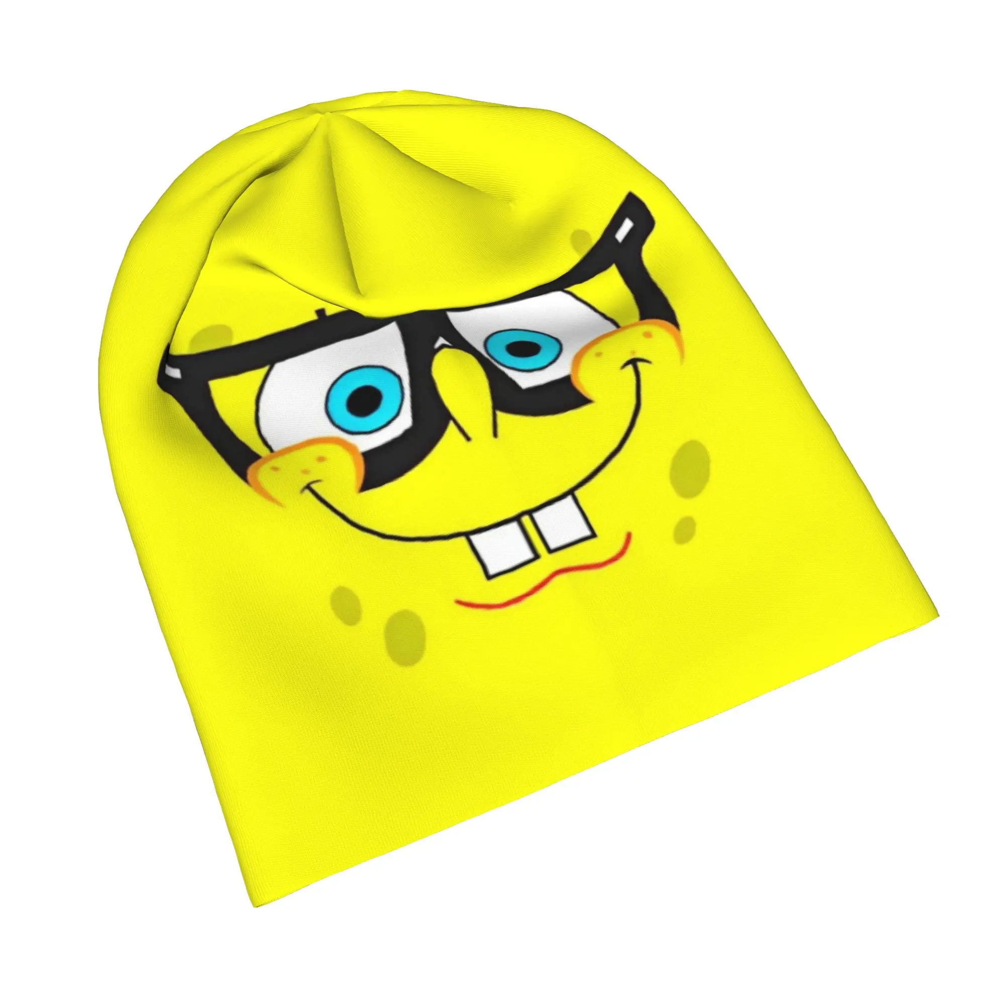 Spongebobed SquarePants Cap  Hip Hop Unisex Street Skullies Beanies Hats Spring Warm Multifunction Bonnet Knit Hat