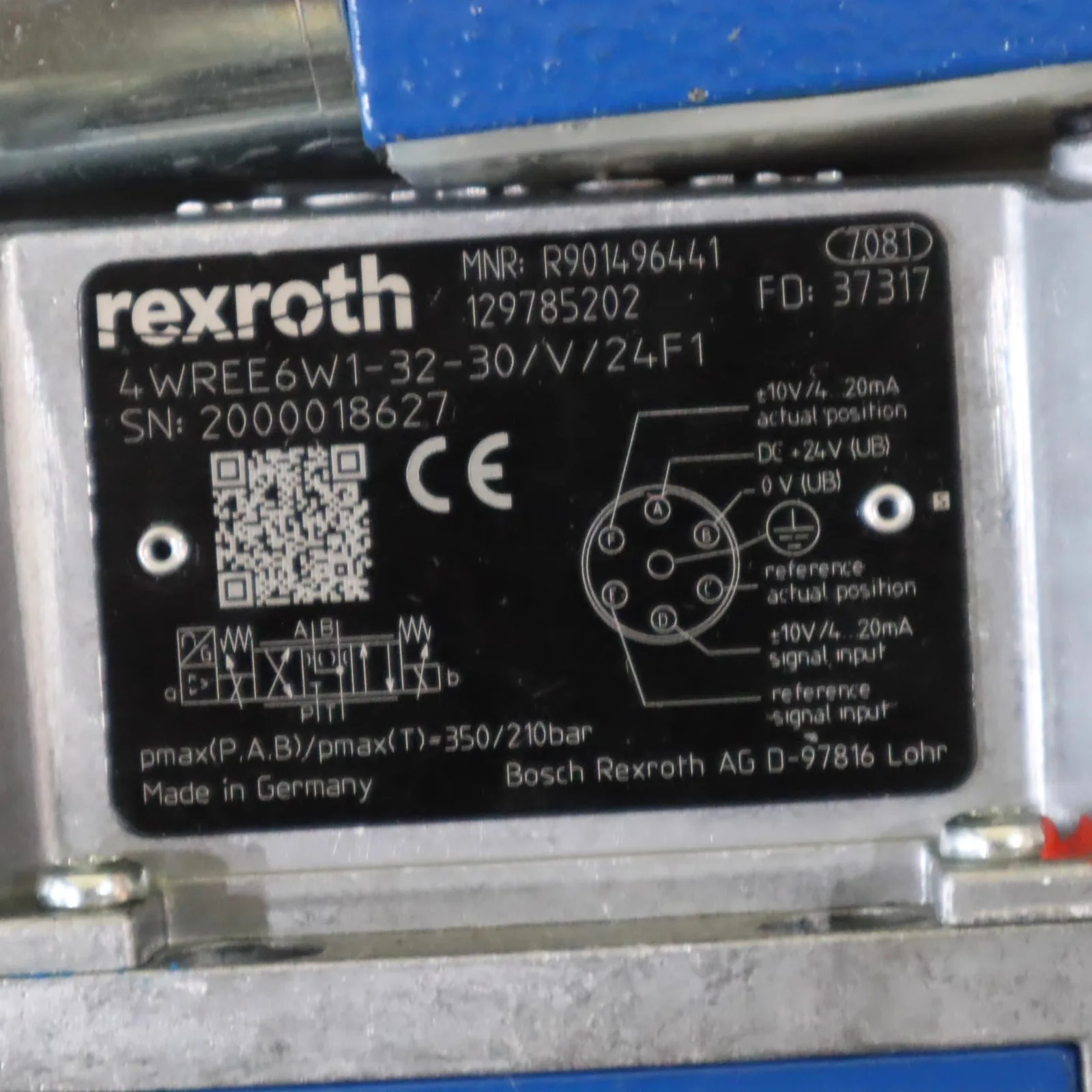 

R901496441 4WREE6W1-32-30/V/24F 1 немецкий пропорциональный клапан Rexroth REXROTH