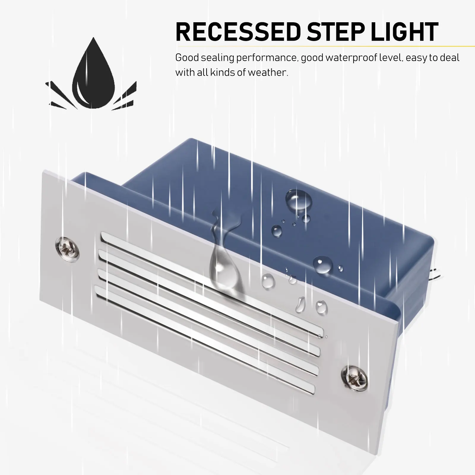 

Led Mini Brick Waterproof Outdoor Step Lights Garden Stair Lamp Decorative Led Step Wall Light Recessed Courtyard Light Ip