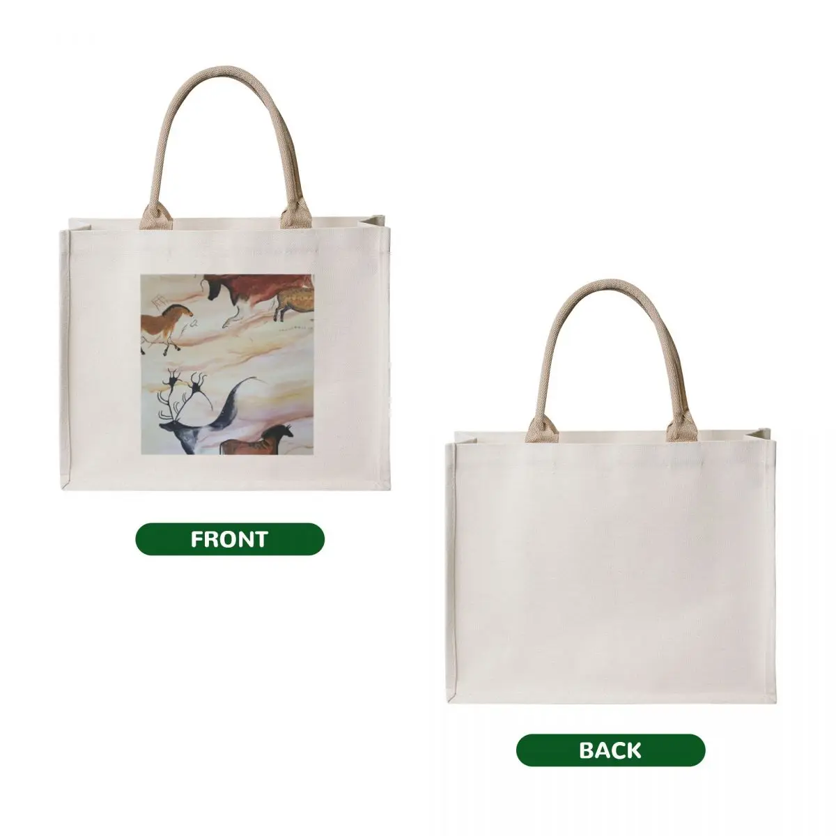 Cave art 1 Tote Bag reusable shopping bags Canvas bag tote bags men shoping bag