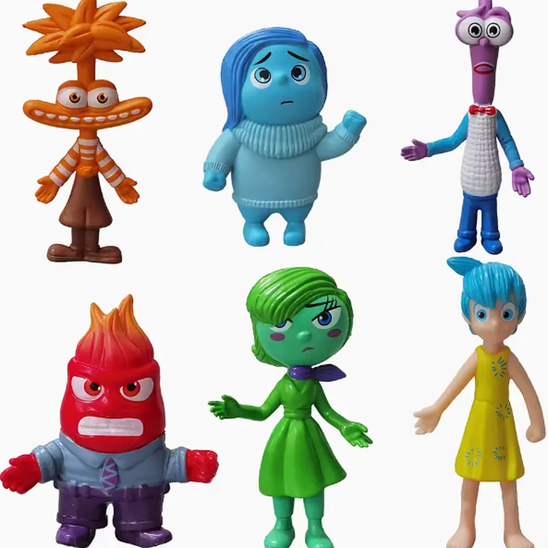 Disney Inside Out 2 New Surrounding Disgust Fear Anime Pvc Doll Figures Cute Model Baking Decoration Ornaments Children Toy Gift