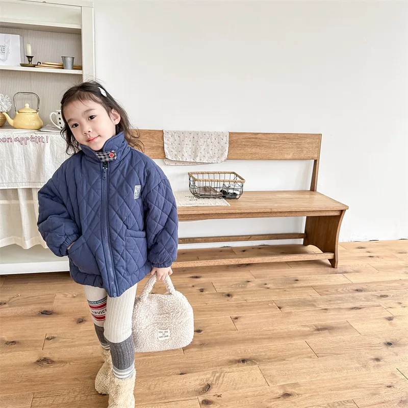 Children's clothing for autumn and winter, children's Korean version with cotton quilting thread, girls' winter jacket, cotton j