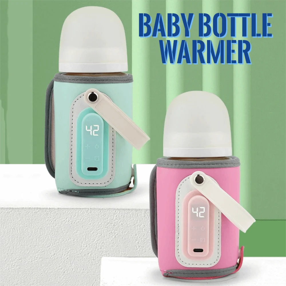 LED Display Portable Baby Bottle Warmer Temperature Adjust 24H Constant Temperature Milk Bottle Insulation Sleeve Easy To Clean
