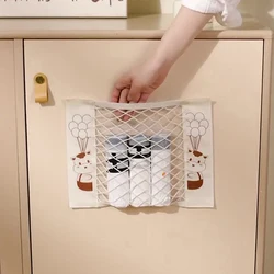 1PC S 25*30CM L 25*40CM Mesh Pocket Garbage Bag Organizer Kitchen Plastic Bag Wall Mounted Storage Bag Organizer Hanging Bag