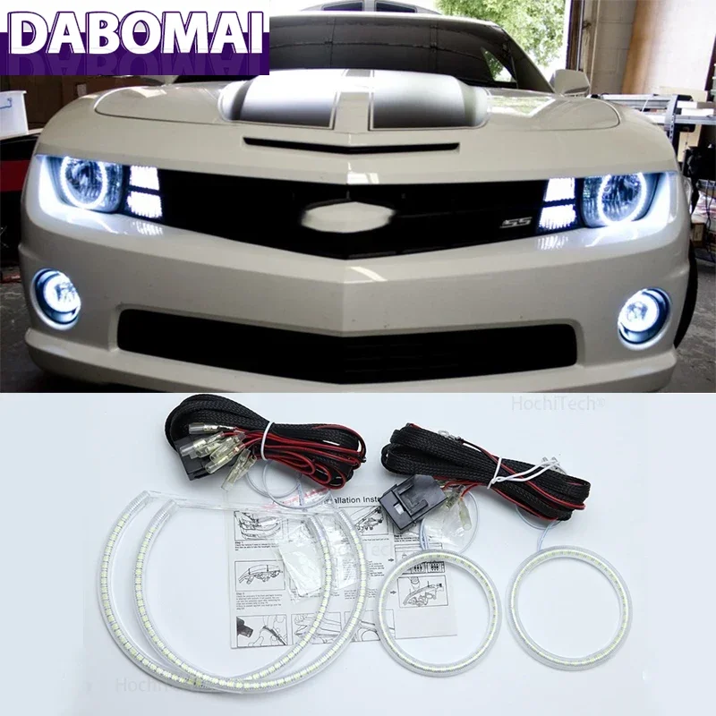 

DRL for Chevrolet Chevy Camaro 2010 2011 2012 2013 Super Bright White Color 3528 SMD Led Angel Eyes Kit Daytime Running Light