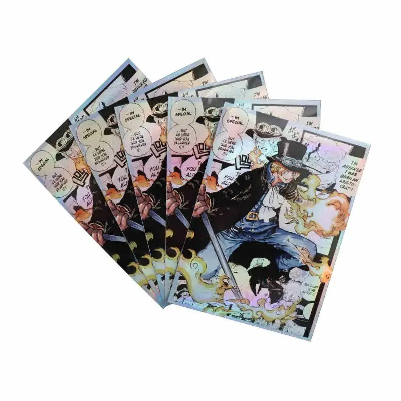 Portgas D Ace 60Pcs Card Holder One Piece Shanks Nami Sabo Yamato Diy Protect Sleeve Action Toy Figures Anime Game Collection