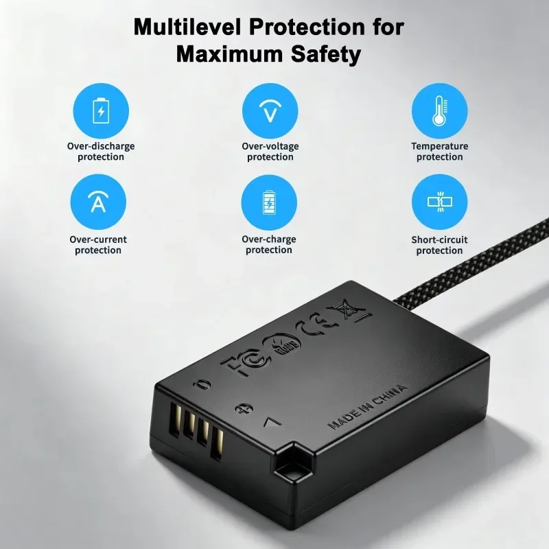 New LP-E17 DR-E18 Dummy Battery USB-C PD 9V Power Adapter for Canon EOS 200D 750D 760D 77D 800D 850D RP R8 R50 R10 R100