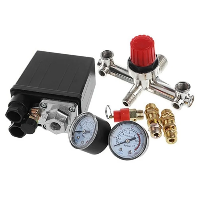 

AFOURT-2X 175Psi 12Bar 230V 16A Воздушный компрессор Давление ВКЛ/ВЫКЛ Ручка регулирующего клапана