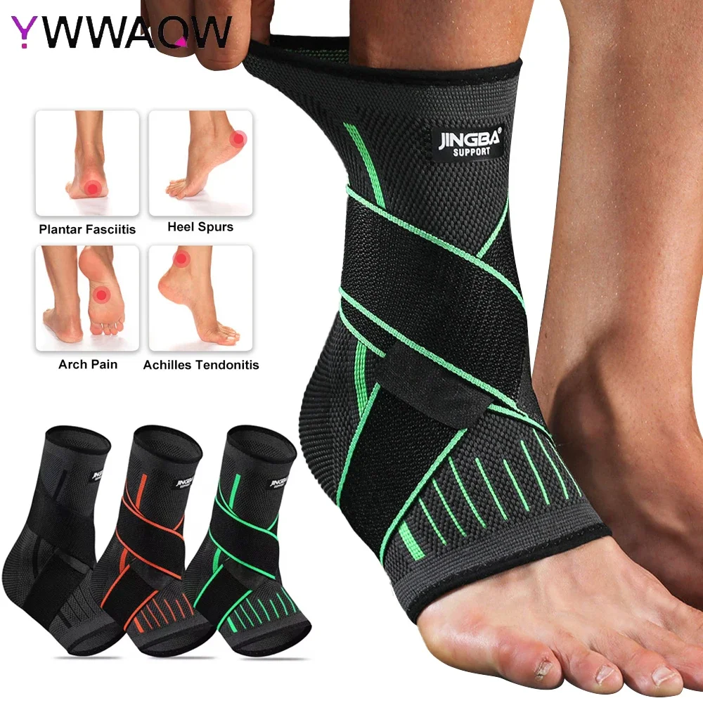 

1Pcs Ankle Brace Compression Sleeve for Women & Men,Adjustable Ankle Support Strap for Sprained,Plantar Fasciitis,Running