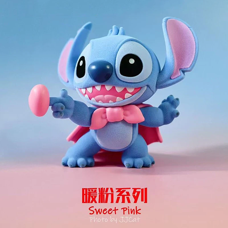 

Disney No Box Lilo&stitch Cute Stitch Warm Pink Love Series Flocking Figure Desktop Ornament Backpack Zipper Pendant Lover Gift