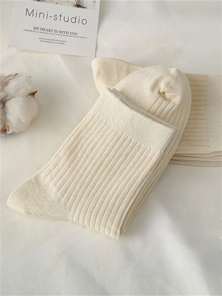 10 Pairs Women Cotton Boat Socks New Style Black White Grey Business Women Stockings Soft Breathable Winter Thickening for Male