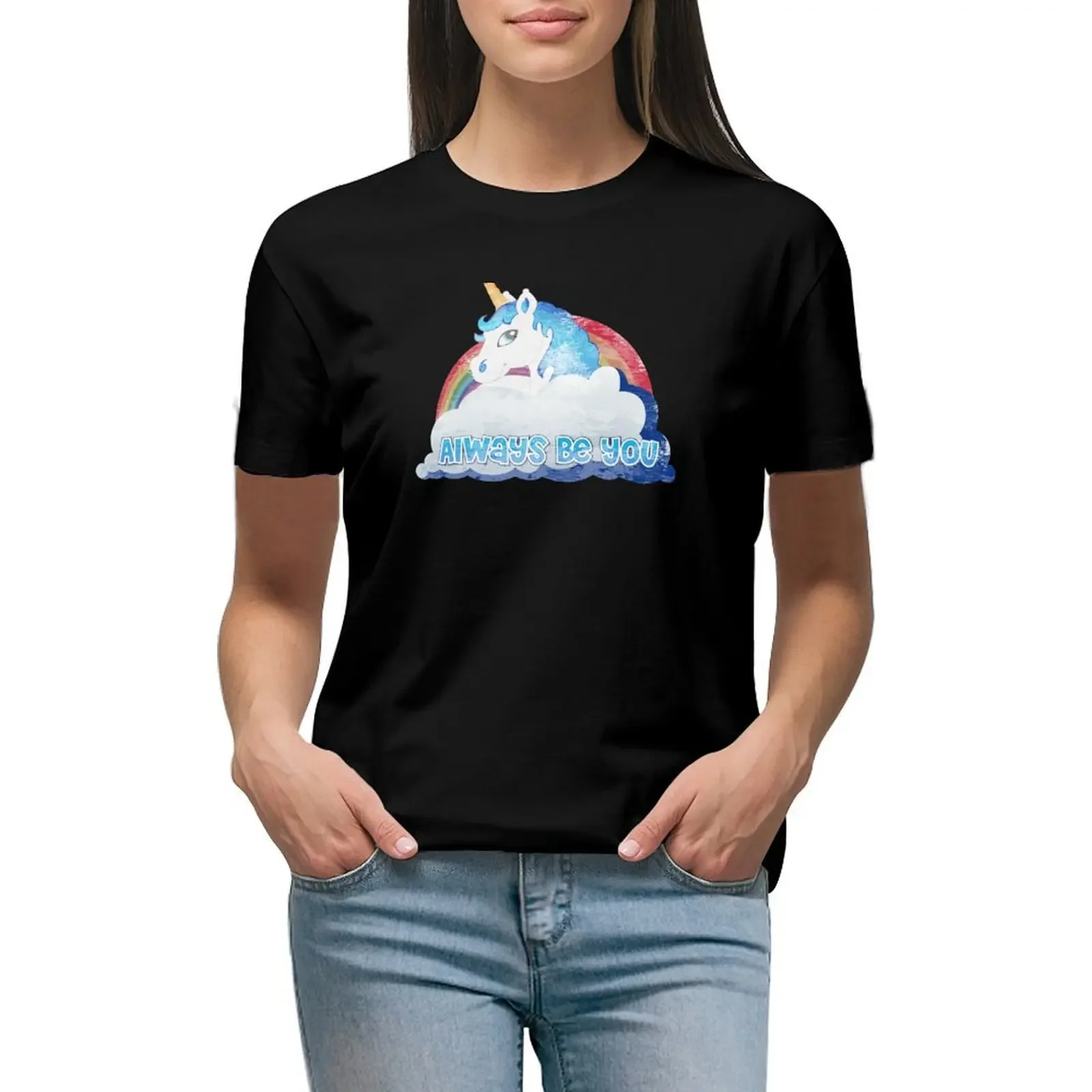 

Central Intelligence - Unicorn (Faded as worn in the film) Bob Stone T-Shirt funnys Blouse sports fans tees tshirts for Women