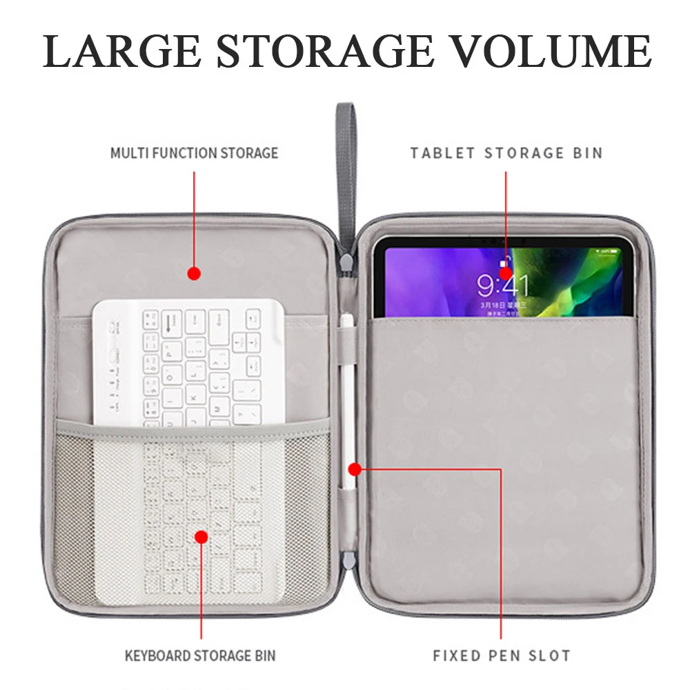 Tablet Bag 10.9-12.9 Inch Portable Sleeve Laptop Protective Handbag Travel Pouch For iPad XiaoMi Samsung Huawei Lenovo