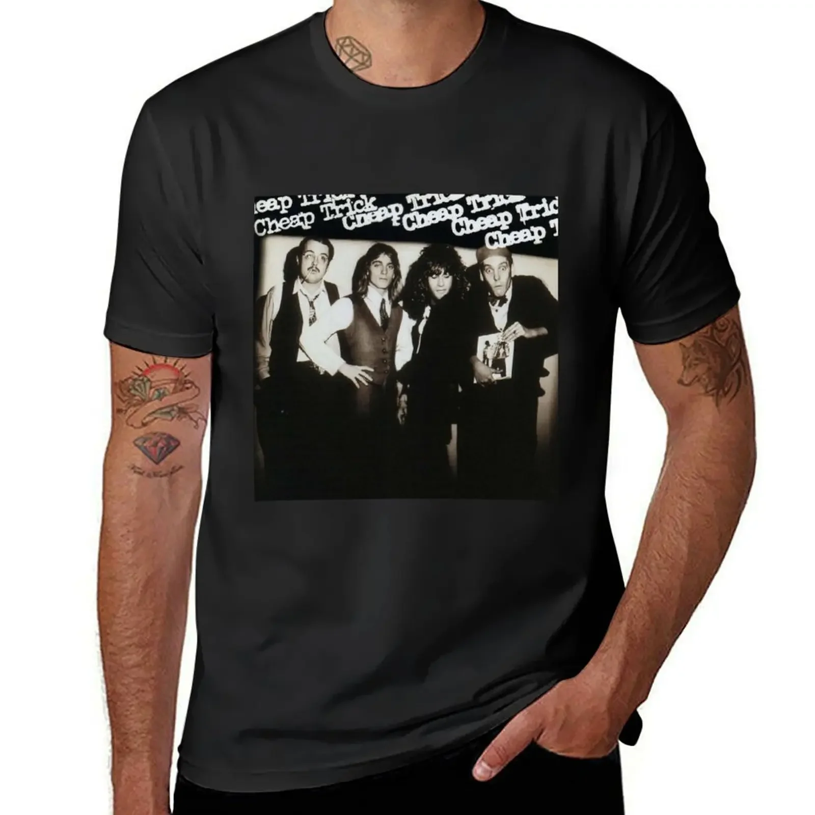 Chea. Tric. band cover T-Shirt oversized custom shirt men workout shirt