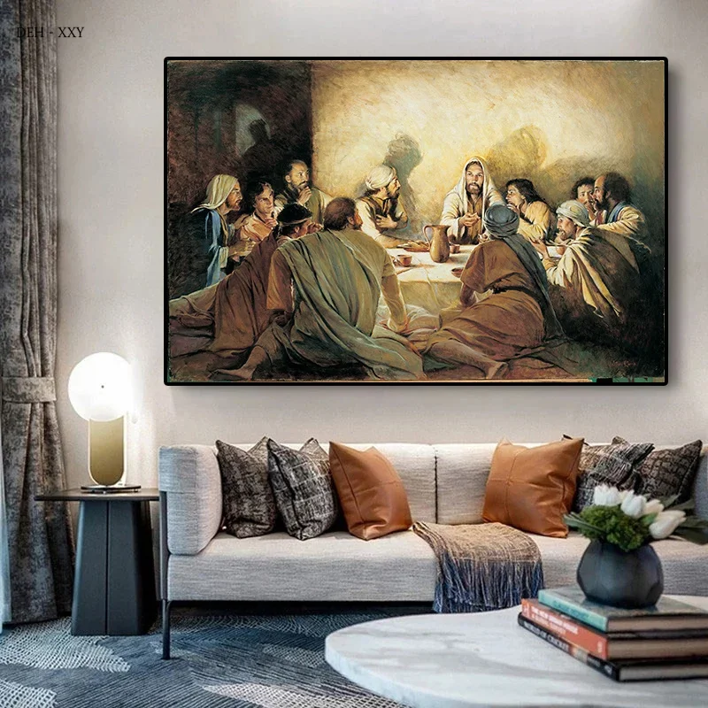 Scandinavian Minimalist Wall Art Catholic Christian Holy Jesus HD Canvas Poster Print Home Bedroom Living Room Decoration
