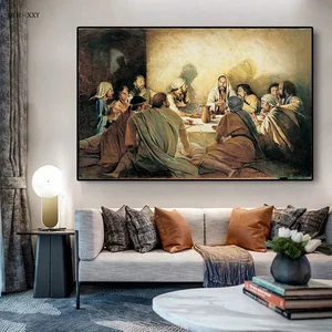 HD Canvas Poster Print para decoração de casa, escandinavo, minimalista arte da parede, católica, cristã, Santo Jesus, sala, quarto 8 principais vendas poster católico - №3