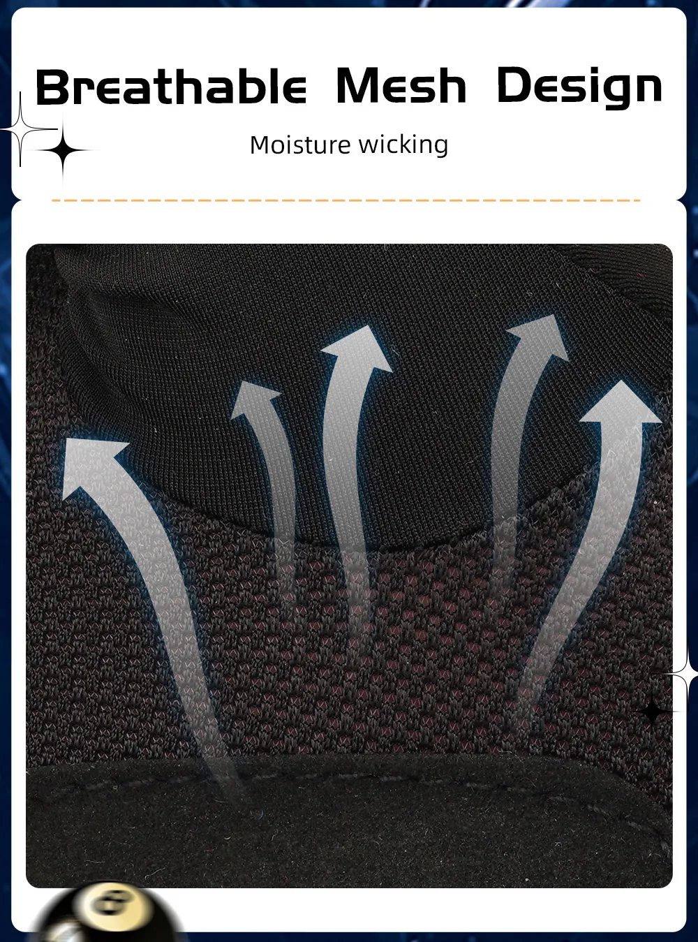 CRICAL 3-Finger-Billardhandschuh, bequeme Lycra-Snooker-Queue-Handschuhe, rechte und linke Hand, Billard-Trainingshandschuhe, Zubehör – Detail 7