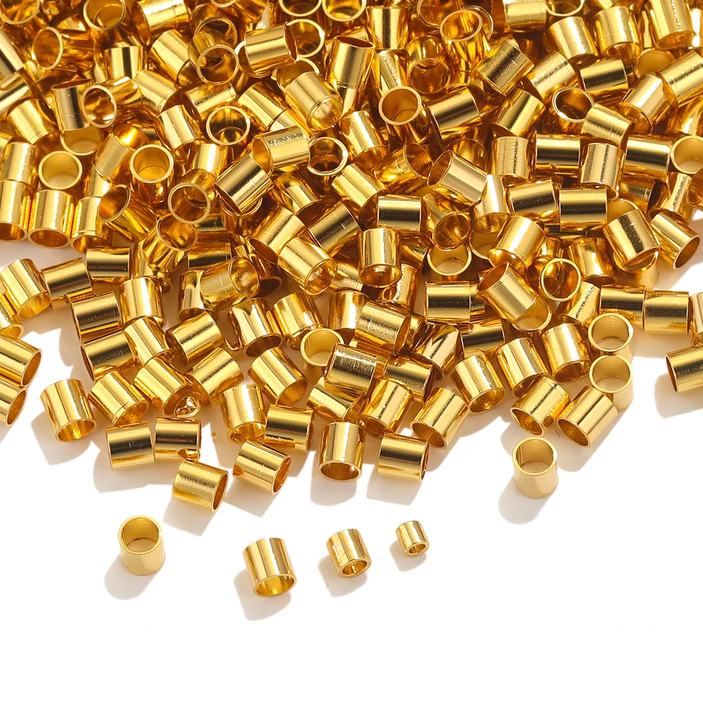 200 stücke Edelstahl rohr Crimp End Perlen für Schmuck machen DIY Clip Foldover Position ierung Spacer Perlen Schmuck Zubehör