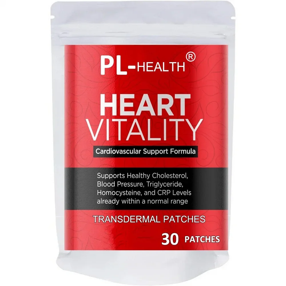 

30 Patches Heart Support and Blood Pressure Transdermal Patches Promotes Cardiovascular Health