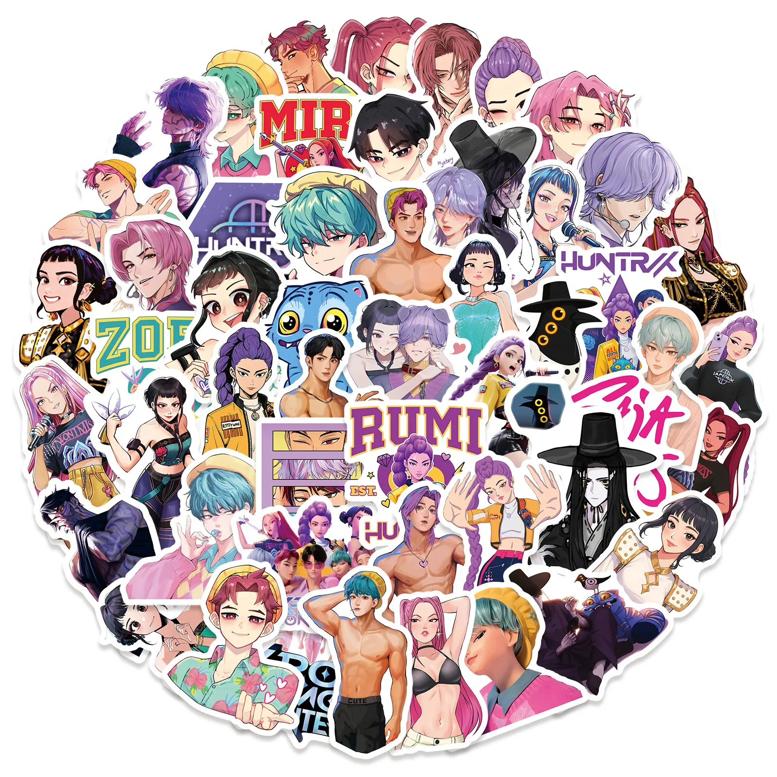 AliExpress GOGOTU 10/30/50PCS Cute KPop Demon Hunters Stickers New Cartoon Graffiti Skateboard Phone Bike Notebook Guitar PVC Waterproof Toys Gift
