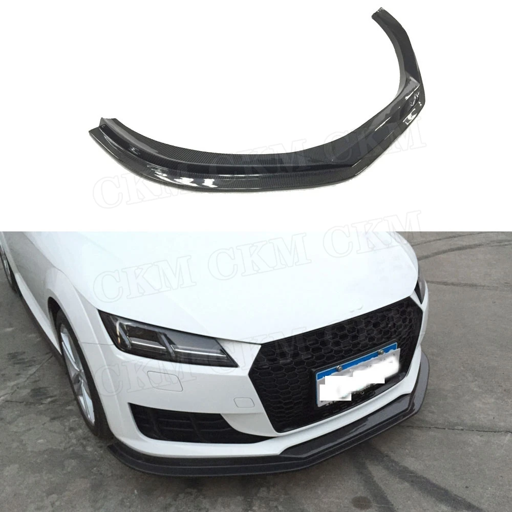 

Carbon Fiber Front Bumper Lip Spoiler For Audi TT TTRS 2014 2015 2016 2017 Bumper Chin Shovel Body Kits Car Accessories