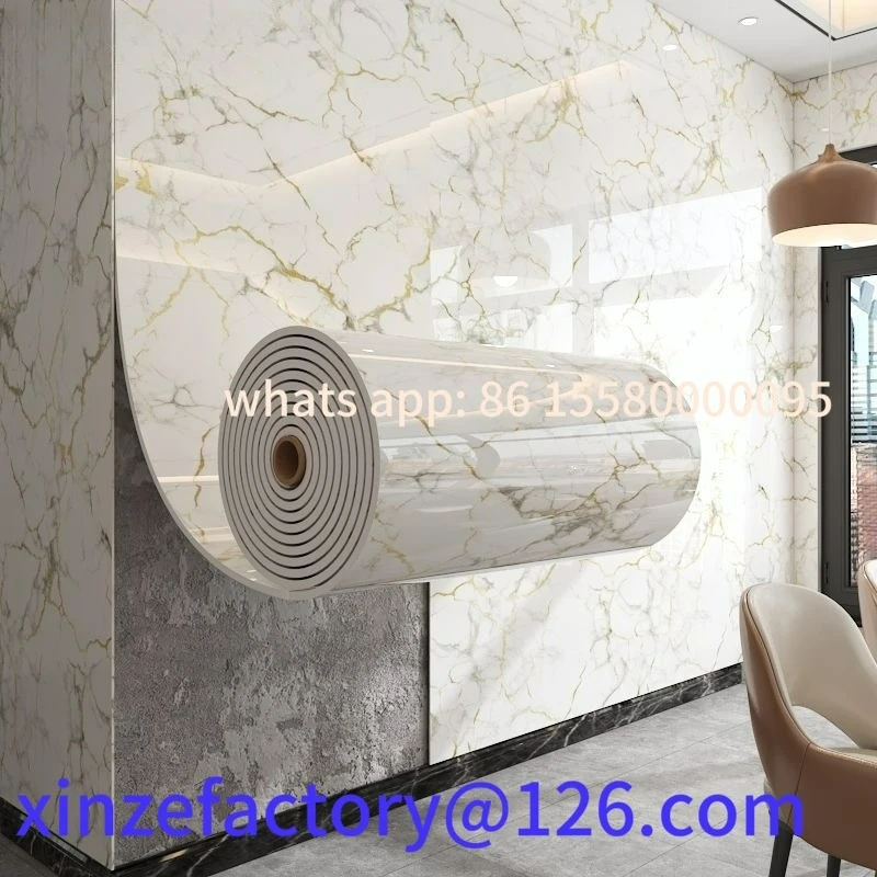 

Customizable Thick Foam Marble Peel and Stick Wallpapers Waterproof Wall Stickers Imitation Tile Self Adhesive