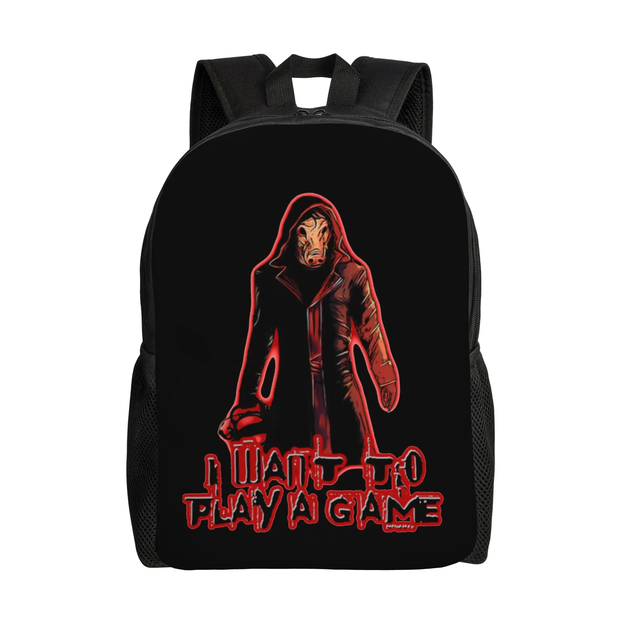 

Модный рюкзак в стиле фильма «Пила»: прочный, для студентов, для походов и путешествий, городской рюкзак унисекс, холщовые сумки для колледжа