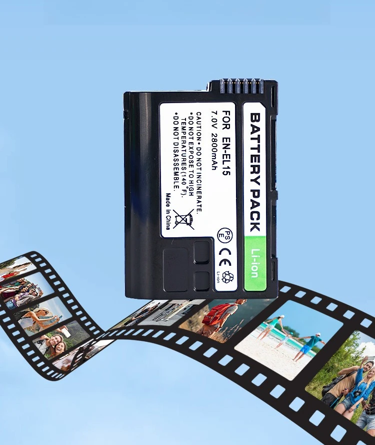 

Аккумулятор EN-EL15C 2800 мАч для Nikon, полностью декодированный чип для Z6 Z7 D7500 D850, 100% совместимая замена для EN-EL15a/EN-EL15b