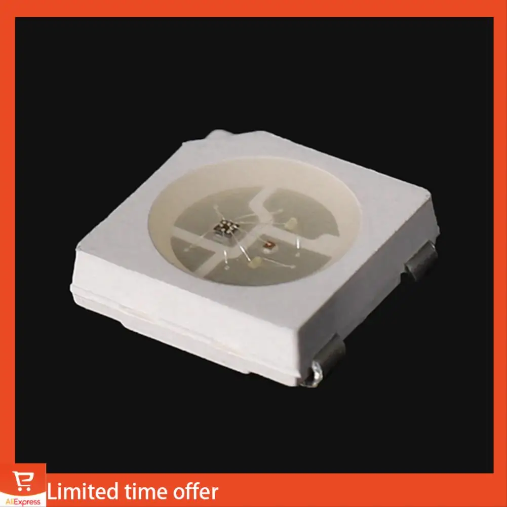 Fresco 500 pezzi WS2812B (4 pin) Chip LED 5050 RGB SMD Versione bianca WS2812 Pixel digitali indirizzabili individualmente DC5V