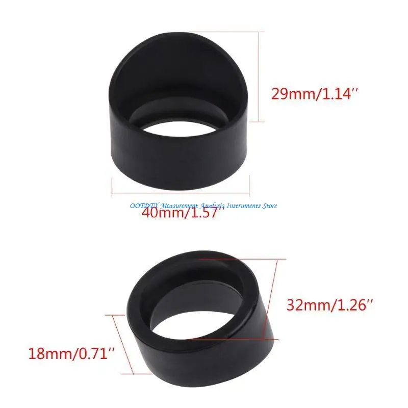 

367D 2pcs Soft Rubber Eyepiece Eye Shielding 32-36mm Eye Guards Cups Eyepiece Covers Suitable for Microscope Height 18/29mm