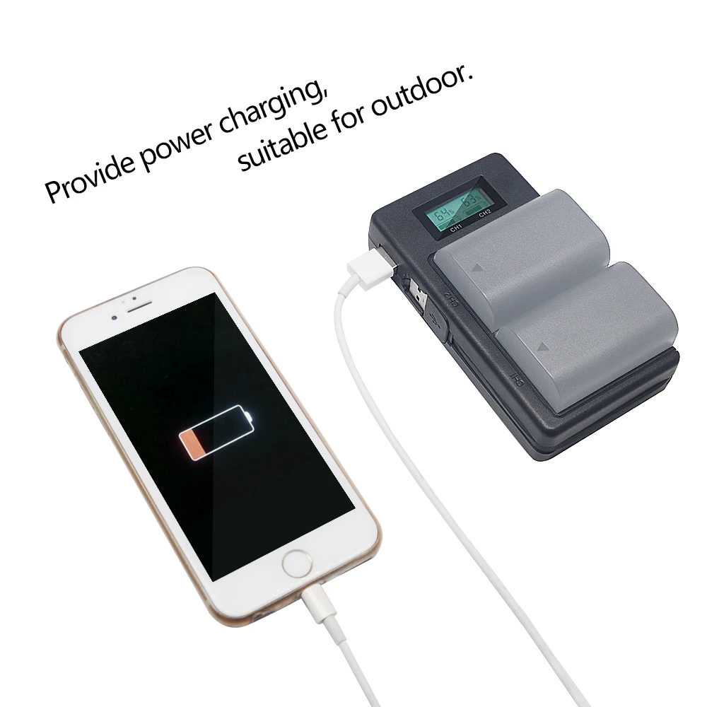 Mcoplus EN-EL14 Caricabatteria doppio USB con display LCD per Nikon D3500 D5600 D3300 D5100 D5500 D3100 D3200 D5200 D5300 D3400