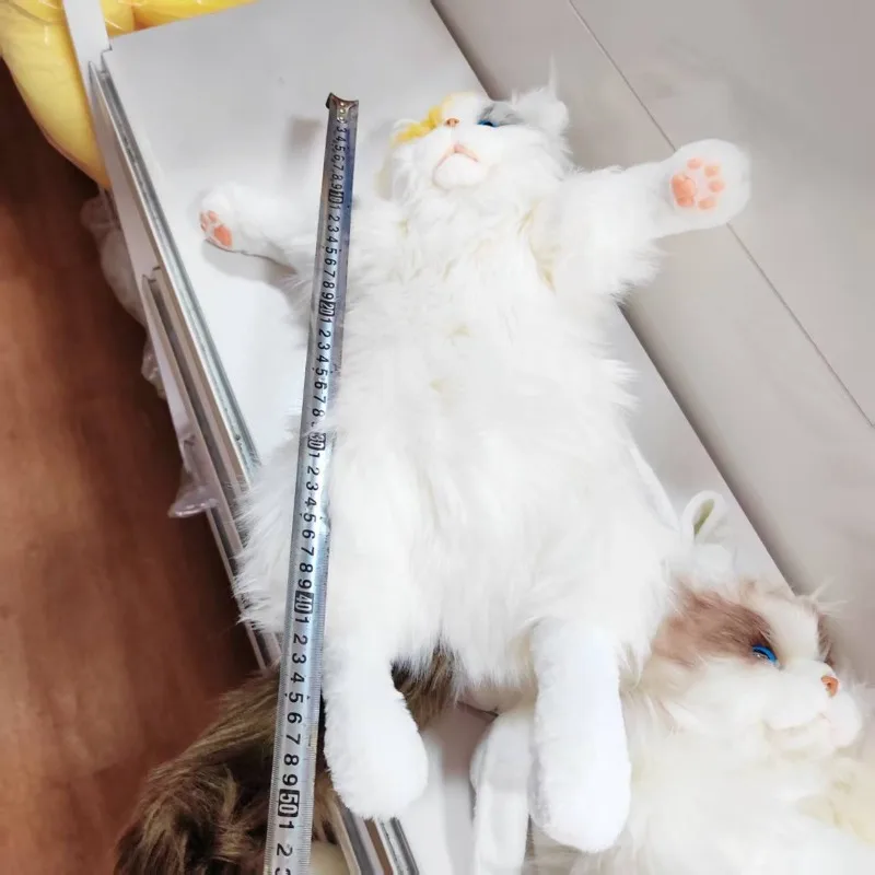 2026 Mochila de pelúcia realista de gato Calico – Bolsa de animal de pelúcia realista, presente de boneca colecionável fofa para amantes de gatos