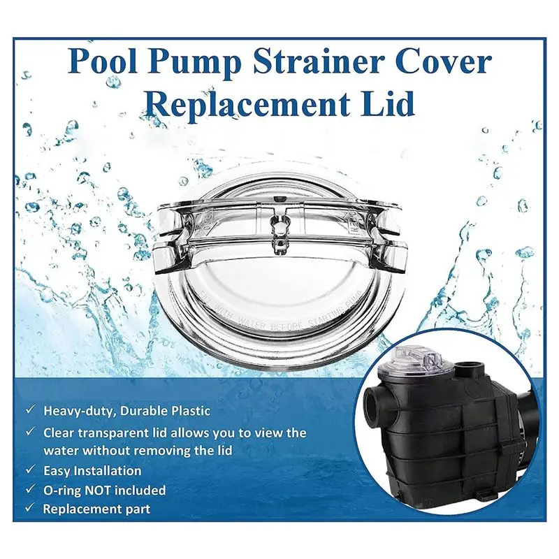 STOCK& SPX3100D Thread Strainer Cover Replacement with O Ring for Super II Pool Pump Lid and Chlorine & Bromine Feeders