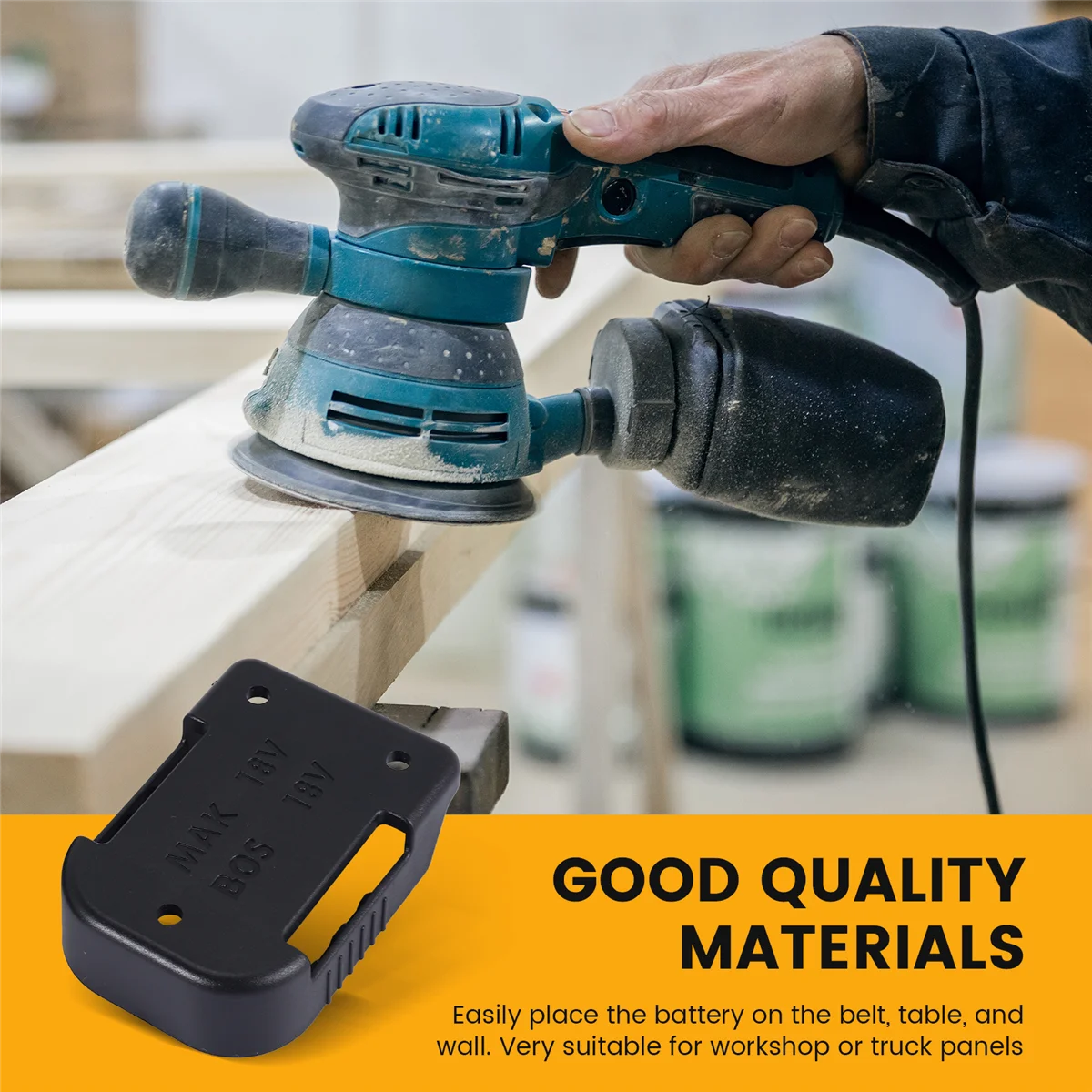 Supporto per batteria da 6 pezzi per batteria da 18 V, anche per supporti per batteria da 18 V/clip da cintura, supporto per batteria da parete