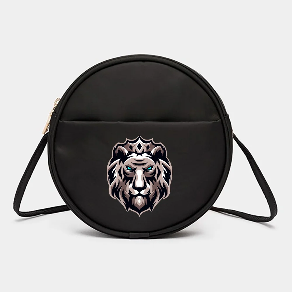 Small Round Bag Ladies Shoulder Bag Crossbody Bags for Women Fashion Teamlogo Print Casual HandBag 2023 New Harajuku Style