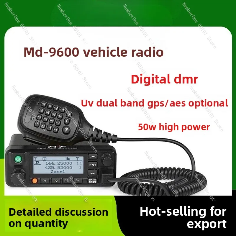MD9600 DMR Digital Walkie Talkie AES256 Encryption Digital Analog Dual Mode UV Dual Band Portable Radio For Vehicle Station