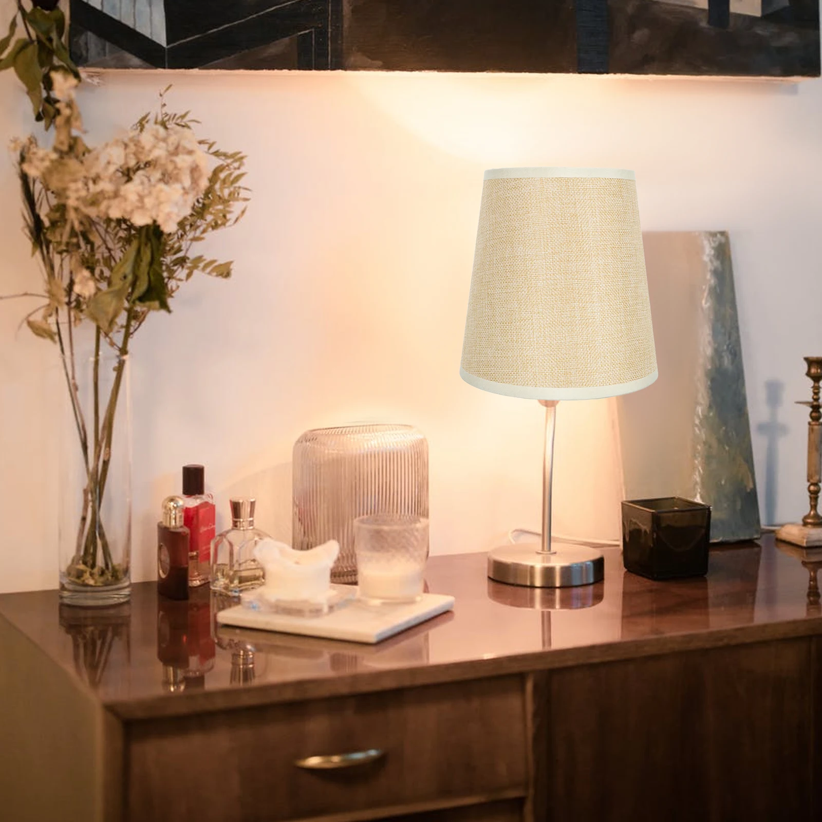 

Lamp Shade Accessories Cloth Iron Frame Table Lamp Cover Replacement Chandelier Wall Ceiling Floor Light Dust Protection Eye