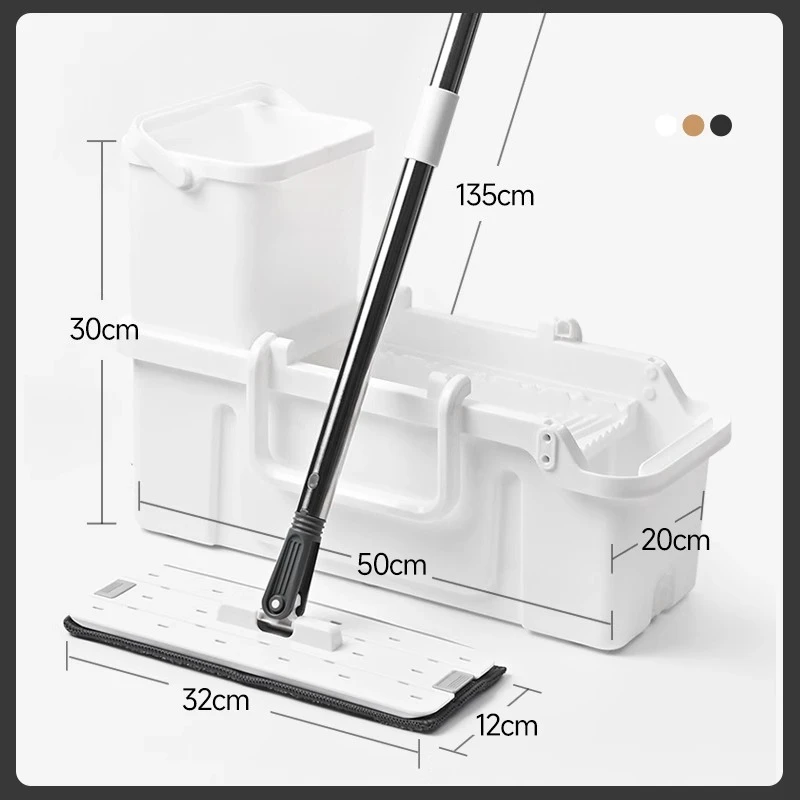 

Hand-free mop, new household one-drag clean flat mop, automatic lazy mopping artifact, wet and dry use