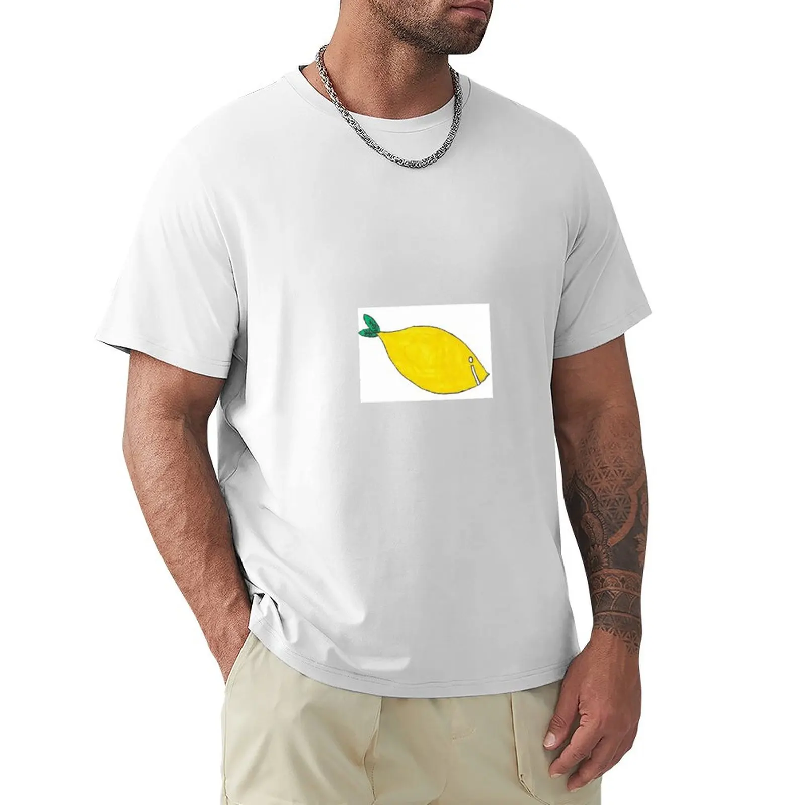 Simple Fun Summer Lemon! T-Shirt boys animal print vintage Men's t-shirt