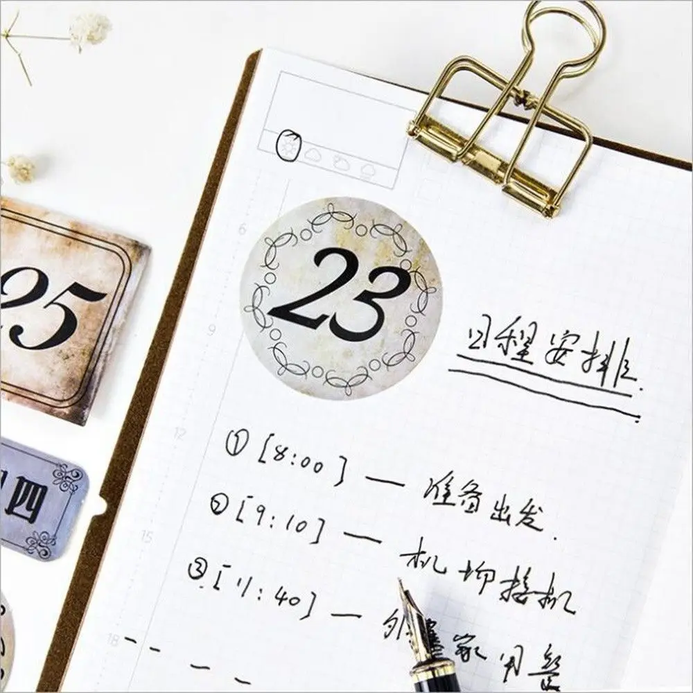 Creatieve DIY Notebook Sticker Vintage Afdichting Sticker Album Stickers Woordnummer
