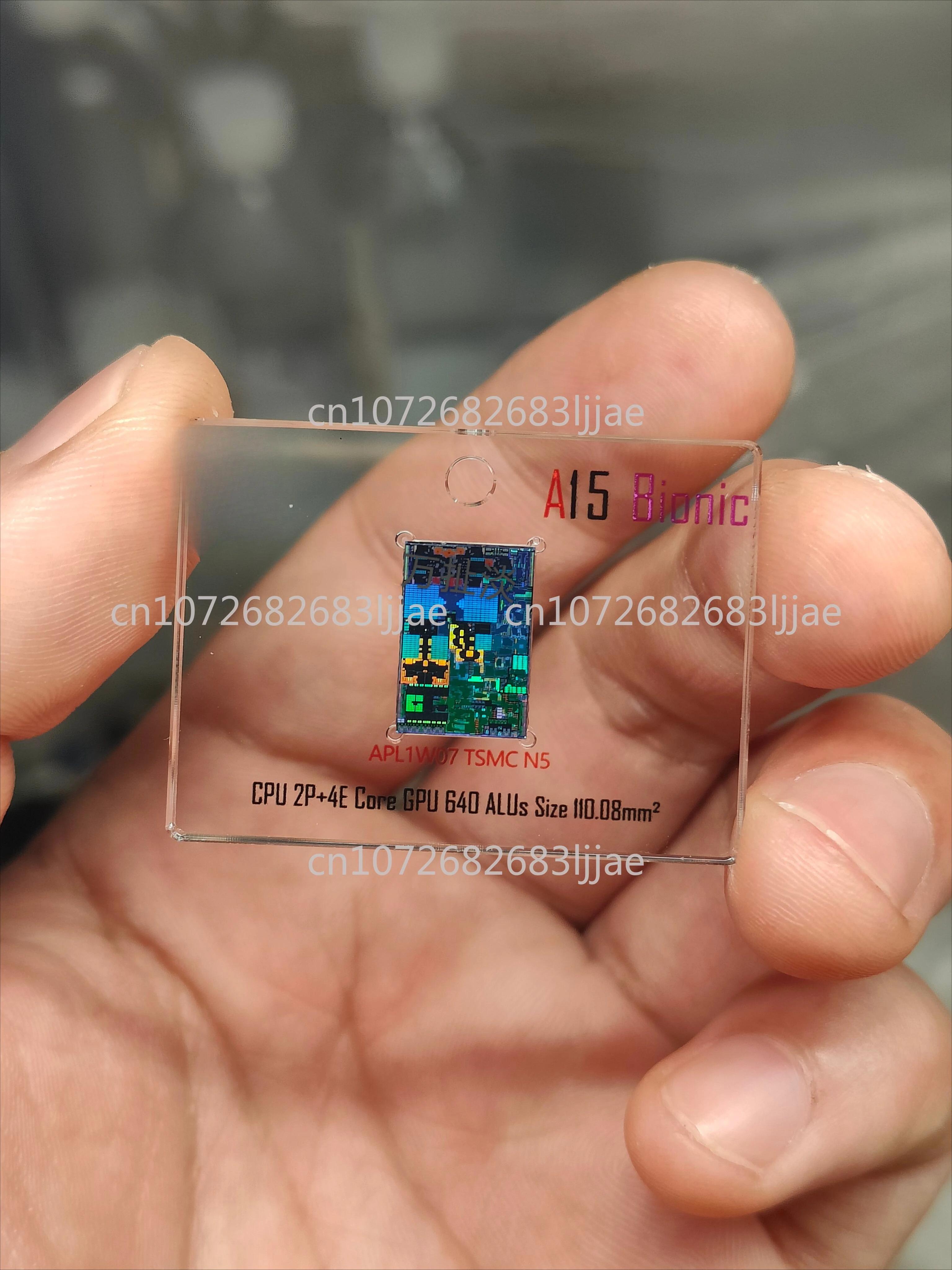 porte-cles-ornement-de-puce-de-plaquette-de-noyau-cpu-a15-acrylique