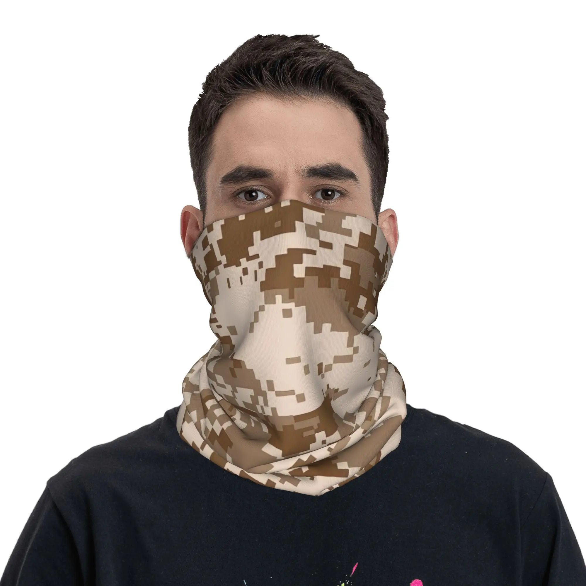 Immagine 5: Sciarpa Bandana Blurry (8) con Stampa Camouflage Digitale, Multiuso, Unisex, Antivento