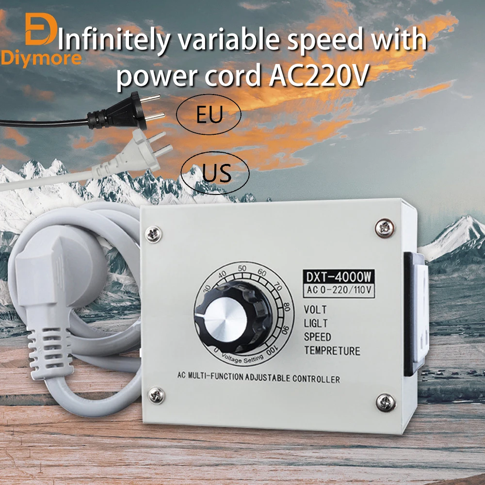 4000 W Hochleistungs-Einstellspannungsregler AC220 V/AC110 V, Dimmer, Geschwindigkeit, Temperatur, Licht, kompakter variabler Spannungsregler