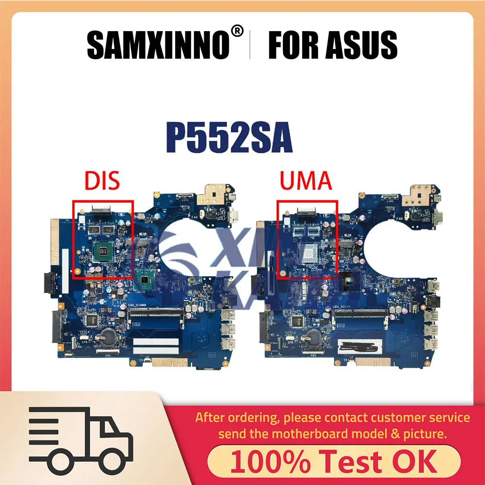 

Notebook Mainboard For Asus P552SA Pro552SJ Pro552SA PX552SA PU552SJ PE552SJ Laptop Motherboard With N3050 N3700 CPU GT920M V2G